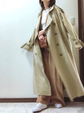 「TICCA（ティッカ）のアイテム（パンツ）」を使った、Tomoさん（レディース・161cm）の秋コーディネート