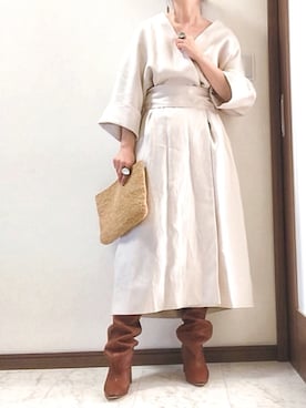「Chaos（カオス）のアイテム（その他アウター）」を使った、Tomoさん（レディース・161cm）の春コーディネート