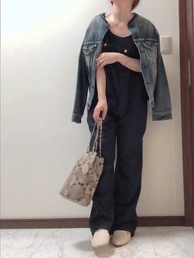 「Whim Gazette（ウィムガゼット）のアイテム（ジャケット/アウター）」を使った、Tomoさん（レディース・161cm）の夏コーディネート