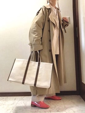 「Whim Gazette（ウィムガゼット）のアイテム（ジャケット/アウター）」を使った、Tomoさん（レディース・161cm）の冬コーディネート