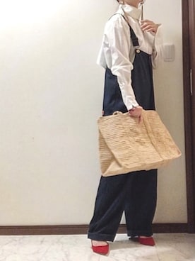 「カゴトート」｜Tomoさん（レディース・161cm）の春コーディネート
