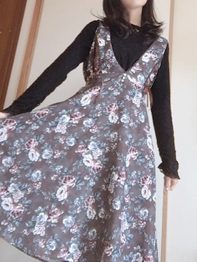 「axes femme（アクシーズファム）のアイテム（ジャンパースカート）」を使った、みゆさん（レディース・159cm）の冬コーディネート