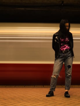 「PRIMARK（プライマーク）のアイテム（シューズ）」を使った、Selina Liさん（レディース・157cm）の春コーディネート