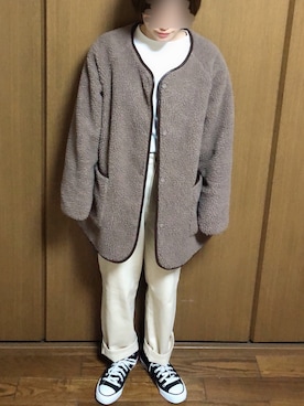 「flaner（フラネ）のアイテム（パンツ）」を使った、みかさん（レディース・155cm）の冬コーディネート
