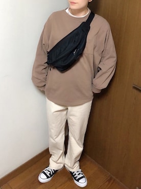 「NIKE(ナイキ)のアイテム(ショルダーバッグ)」を使った、みかさん(レディース・155cm)の冬コーディネート