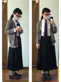 tricot COMME des GARCONS | tricotウールギャバ黒プリーツスカート(スカート)