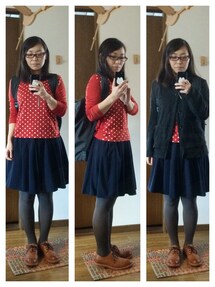 no brand | 紺色フレアスカート(スカート)