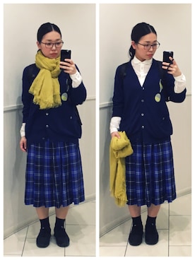 「タータンチェック」｜nellnellnellさん（レディース・160cm）の春コーディネート