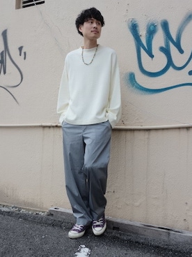 「N.HOOLYWOOD（N.ハリウッド）のアイテム（Tシャツ/カットソー）」を使った、ONEPAIRさん（メンズ・173cm）の春コーディネート