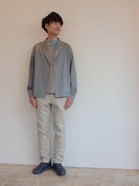 「N.HOOLYWOOD（N.ハリウッド）のアイテム（テーラードジャケット）」を使った、ONEPAIRさん（メンズ・173cm）の春コーディネート