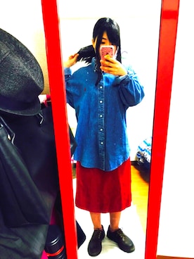 「PENDLETON（ペンドルトン）のアイテム（スカート）」を使った、☆MMK☆さん（レディース・155cm）の春コーディネート