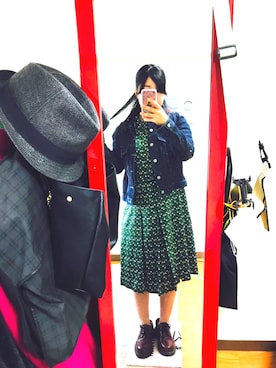 「レトロワンピース」｜「アイテム（ジャケット/アウター）」を使った、☆MMK☆さん（レディース・155cm）の春コーディネート
