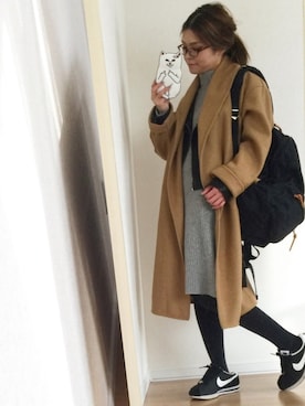 「TWNROOM（ツインルーム）のアイテム」を使った、さやさん（レディース・158cm）の冬コーディネート