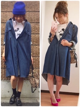 「ミッキーT」｜「アイテム（ワンピース/ドレス）」を使った、さやさん（レディース・158cm）の夏コーディネート