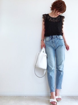 「アイテム（ピアス（両耳用））」を使った、さやさん（レディース・158cm・30代）の夏コーディネート