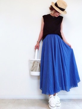 「アイテム（ピアス（両耳用））」を使った、さやさん（レディース・158cm・30代）の夏コーディネート