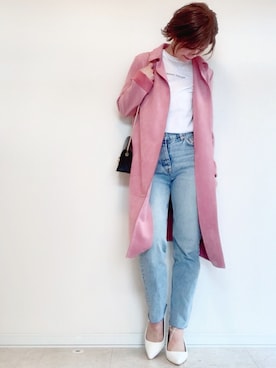 「FURLA（フルラ）のメトロポリスミニショルダーバッグ（ショルダーバッグ）」を使った、さやさん（レディース・158cm）の春コーディネート