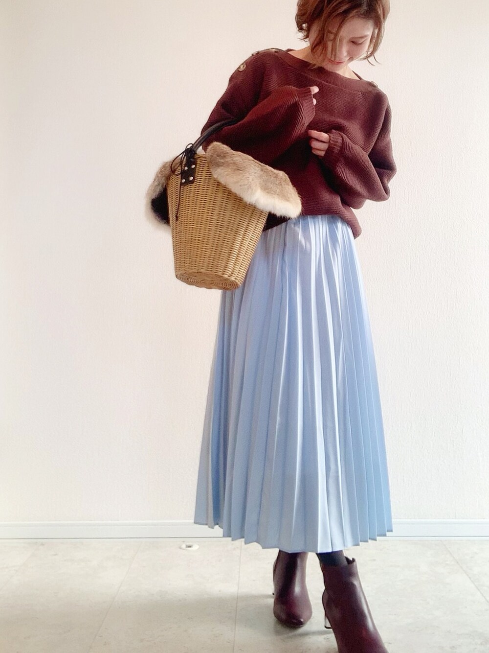 IENA SLOBE ラビットファーカゴバッグ 2WAY IENA SLOBE ラビットファーカゴバッグ 2WAY SLOBE IENA