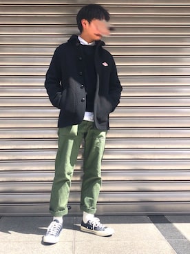 「白シャツ×ニット」｜がーぬまさん（メンズ・169cm）の春コーディネート