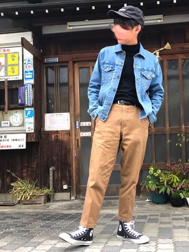 がーぬまさんの「MEN デニムジャケット」を使ったコーディネート
