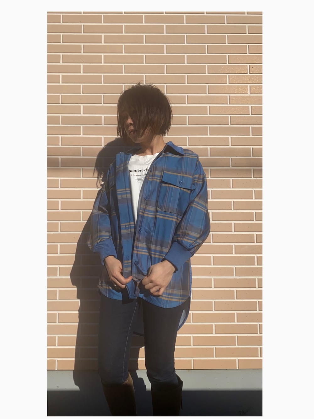 ear PAPILLONNER（イアパピヨネ）の「チェックコンビシャツ