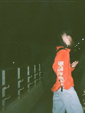 「Gosha Rubchinskiy（ゴーシャラブチンスキー）のアイテム（パンツ）」を使った、オクヤマさん（メンズ・175cm）の冬コーディネート