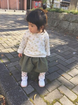 「静岡キッズ」｜YUZUKI☾さん（キッズ・80cm）の秋コーディネート