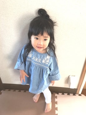 「静岡キッズ」｜YUZUKI☾さん（キッズ・80cm）の春コーディネート