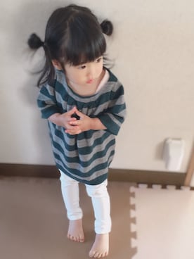 「静岡キッズ」｜YUZUKI☾さん（キッズ・80cm）の春コーディネート