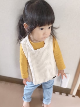 「静岡キッズ」｜YUZUKI☾さん（キッズ・80cm）の春コーディネート