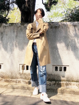 「buddy（バディ）のアイテム（シューズ）」を使った、Yuya Sankaiさん（メンズ・184cm）の秋コーディネート