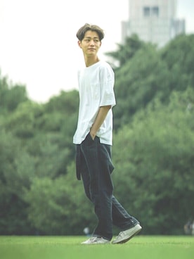 「buddy（バディ）のアイテム（シューズ）」を使った、Yuya Sankaiさん（メンズ・184cm）の秋コーディネート