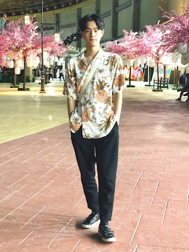 「buddy（バディ）のアイテム（シューズ）」を使った、Yuya Sankaiさん（メンズ・184cm）の秋コーディネート