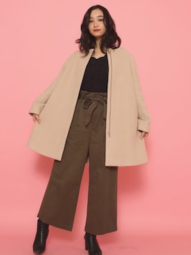 「Heather（ヘザー）のアイテム（ノーカラージャケット）」を使った、R i R y （リリー）さん（レディース・169cm）の冬コーディネート
