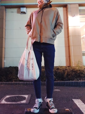 「アイテム（ブルゾン）」を使った、N .さん（レディース・162cm・10代）の冬コーディネート