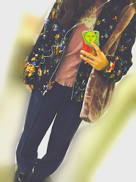 「ZARA BASIC（ザラベーシック）のアイテム（ブルゾン）」を使った、NeNEさん（レディース・153cm）の冬コーディネート