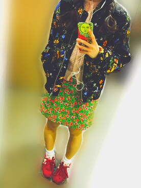 「ZARA BASIC（ザラベーシック）のアイテム（ブルゾン）」を使った、NeNEさん（レディース・153cm）の冬コーディネート