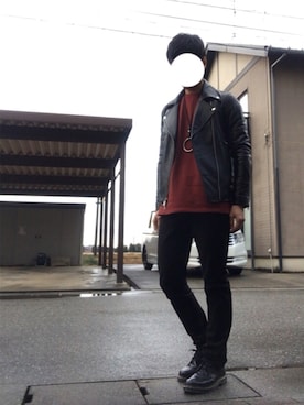 「Dr. Martens（ドクターマーチン）のDr.Martens (ドクターマーチン)/1461 3EYE GIBSON SHOES（その他シューズ）」を使った、shoootaさん（メンズ・172cm）の冬コーディネート