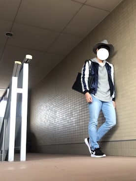 「RAGEBLUE（レイジブルー）の＜トレンドのロング丈＞ワッフルロングカットソー/733404（Tシャツ/カットソー）」を使った、shoootaさん（メンズ・172cm）の春コーディネート