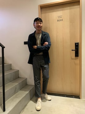 「ADLIB（アドリブ）のアイテム」を使った、ding1022さん（メンズ・175cm）の夏コーディネート