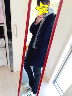 「GU（ジーユー）の（GU）スキニーフィットジーンズ（MEN ⁄ ジーンズ）」を使った、かずかずさん（メンズ・178cm）の冬コーディネート