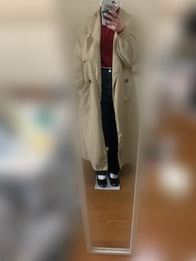 「Kastane」｜「アイテム（トレンチコート）」を使った、ten0221さん（レディース・157cm）の春コーディネート