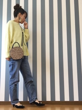 「ハイウエストストレートジーンズ」｜ai☆aiさん（レディース・154cm）の春コーディネート