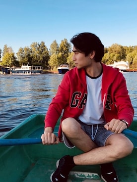 「TOPMAN（トップマン）のアイテム（トップス）」を使った、amanurさん（メンズ・182cm）の秋コーディネート