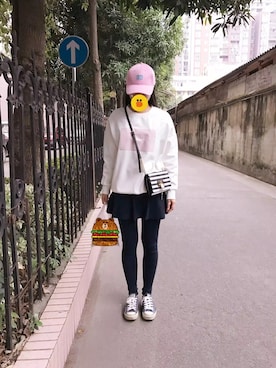 「ALDO（アルド）のアイテム（ショルダーバッグ）」を使った、jingさん（レディース・160cm）の冬コーディネート