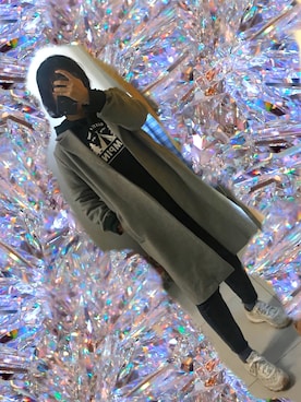 「アイテム（チェスターコート）」を使った、MukaChenさん（レディース・166cm）の春コーディネート