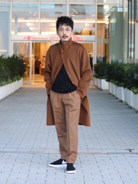 「UNITED ARROWS（ユナイテッドアローズ）のアイテム（その他アウター）」を使った、HORIKAWA HARUKIさん（メンズ・173cm）の秋コーディネート