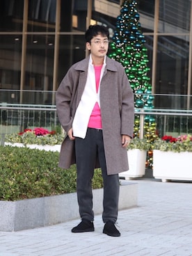 「UNITED ARROWS（ユナイテッドアローズ）のアイテム（その他アウター）」を使った、HORIKAWA HARUKIさん（メンズ・173cm）の冬コーディネート