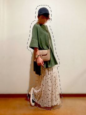 「RAY CASSIN（レイカズン）のアイテム（キャップ）」を使った、hi-☻*さん（レディース・150cm）の秋コーディネート