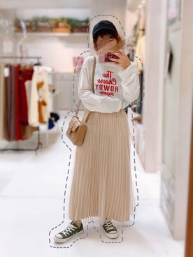 「RAY CASSIN（レイカズン）のアイテム（キャップ）」を使った、hi-☻*さん（レディース・150cm）の秋コーディネート